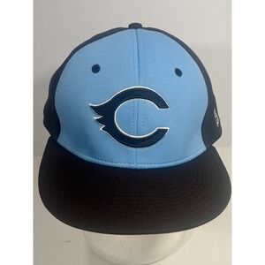 Game Caps Light Blue Black Winged C Eagle Logo Flat Baseball cap Fitted GP341